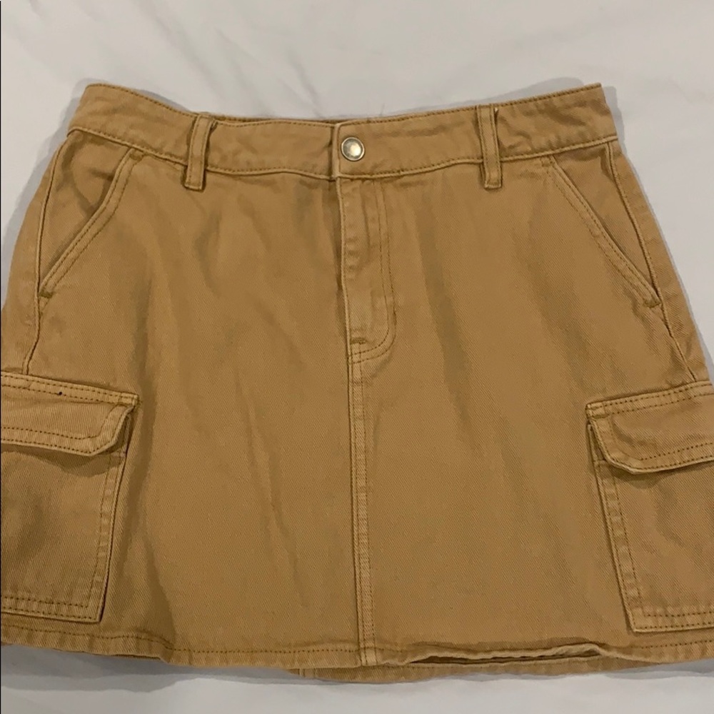 PacSun tan denim skirt